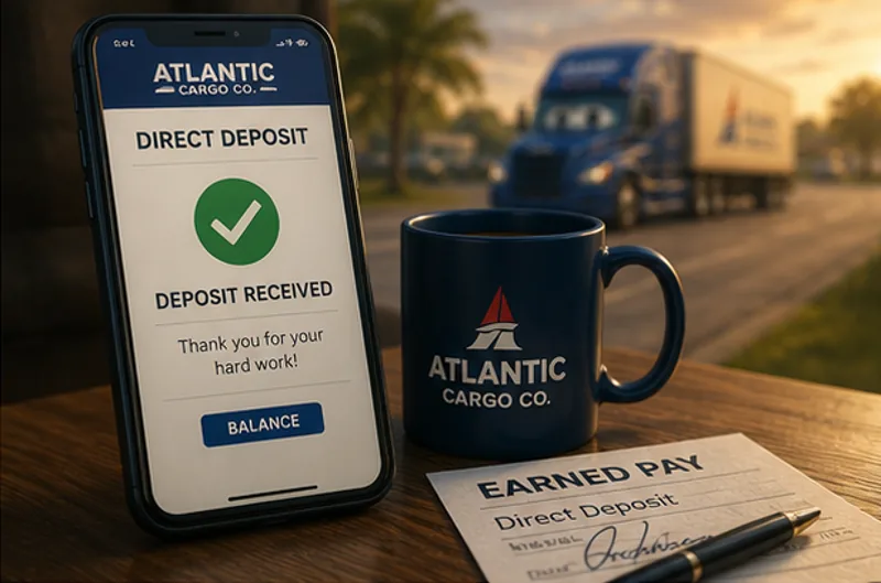 Weekly direct deposit confirmation on a phone